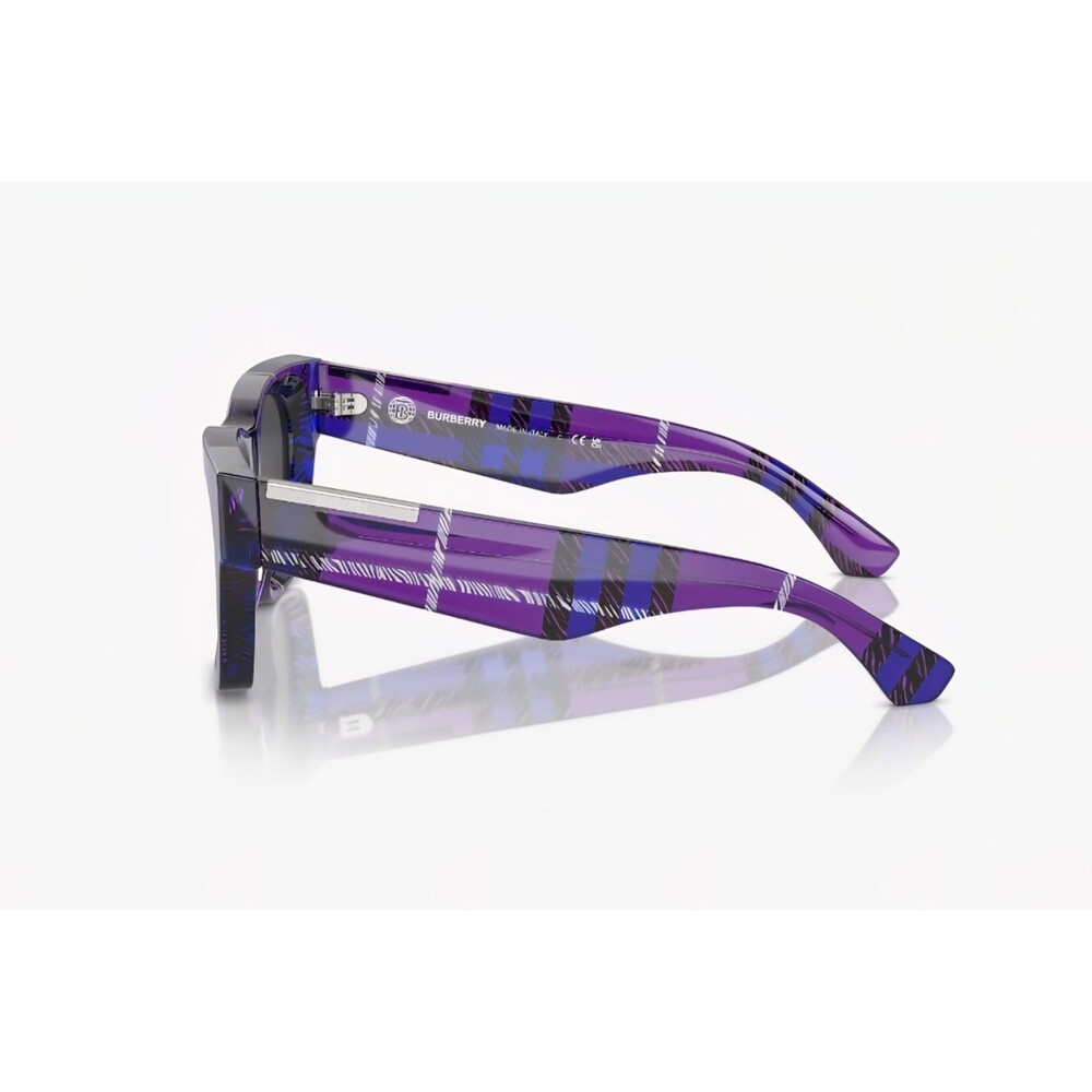 Burberry Cat Eye Women's BE4424 Sunglasses Purple Plaid Frame - Picture 6 of 10